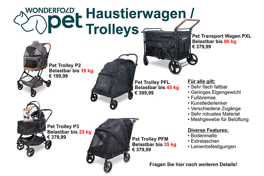 NEU IM SORTIMENT: Haustierwagen / Trolleys!
